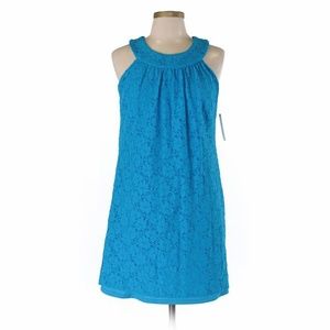 Turquoise/Blue Lace Sun Dress, NWT